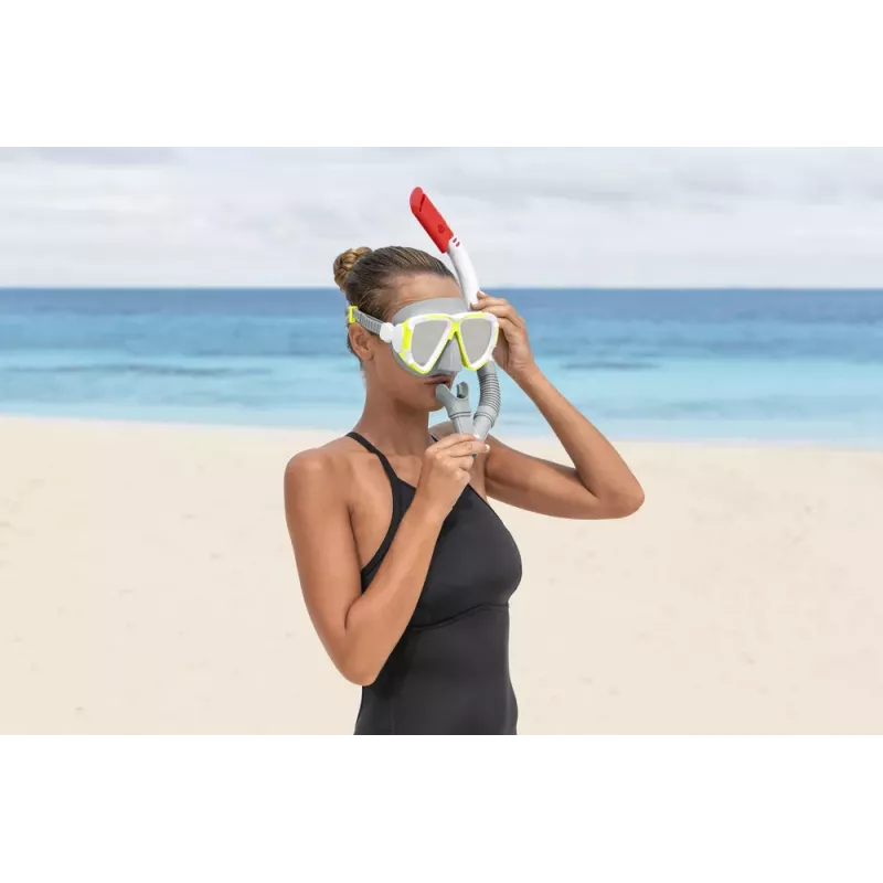 Bestway Hydro-Force Conjunto de mergulho cinzento máscara e snorkel 24053
