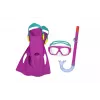 Bestway Conjunto de mergulho máscara, snorkel, barbatanas rosa 25019