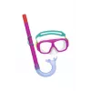 Bestway Conjunto de mergulho máscara, snorkel, barbatanas rosa 25019