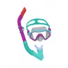 Bestway 25046 Conjunto de snorkel júnior rosa máscara, barbatanas, snorkel para crianças 3-6 anos