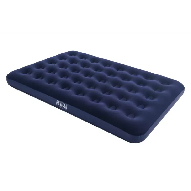 Colchão de ar Bestway 191 x 137 x 22 cm duplo Flocked Top Coil Beam azul/cinzento 67002