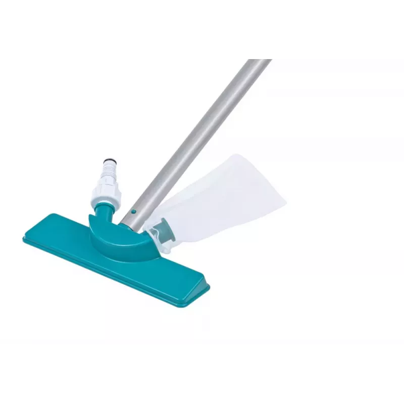 Kit de limpeza de piscina Bestway Flowclear 58013 - cabeça de aspiração, rede de skimmer, escova, haste de alumínio