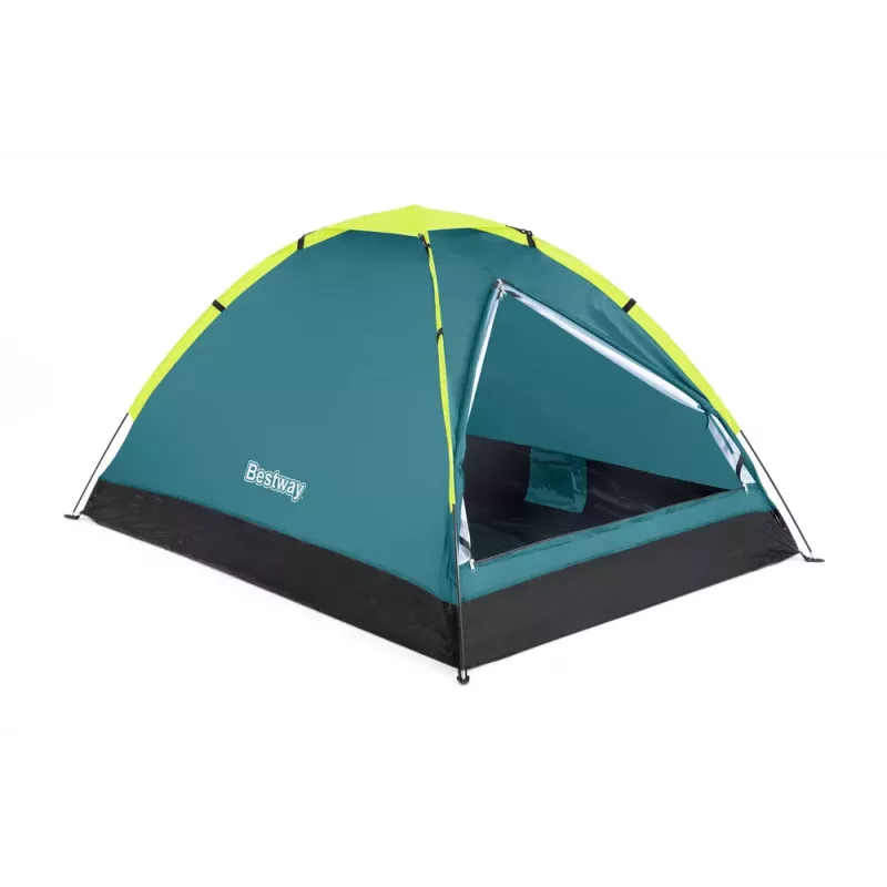 Tenda de turismo Bestway 68084 145 x 205 x 100 cm tenda de cúpula dupla 2 pessoas verde/cinzento