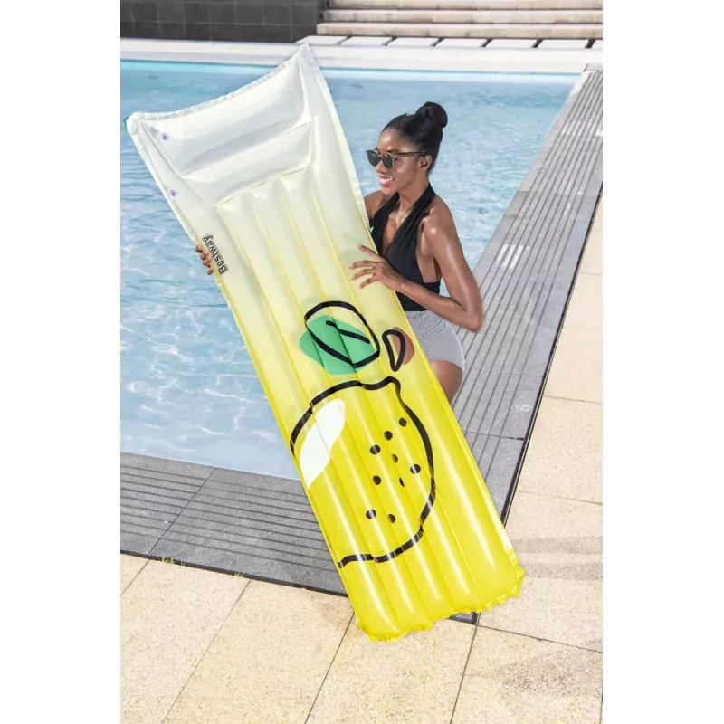 Colchão de natação Bestway Lemon 183 x 69 cm flutuador insuflável para piscina