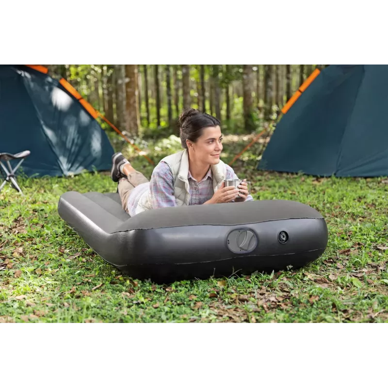 Colchão de ar insuflável Bestway Tritech 99 x 188 x 30 cm individual cinzento com bomba elétrica incorporada