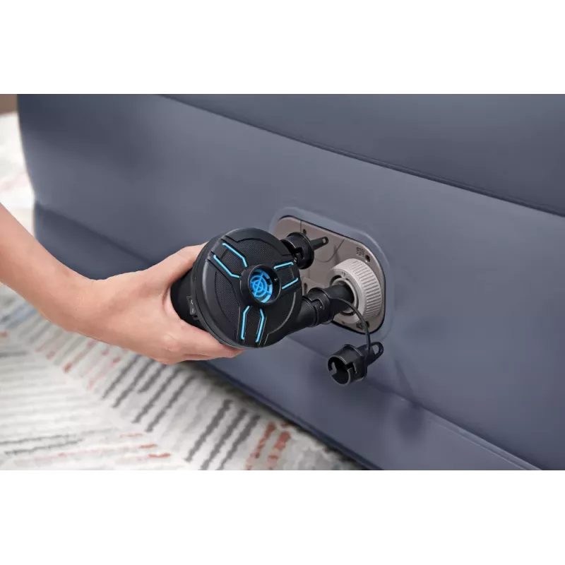 Colchão insuflável Bestway 671BD individual azul-escuro/cinzento