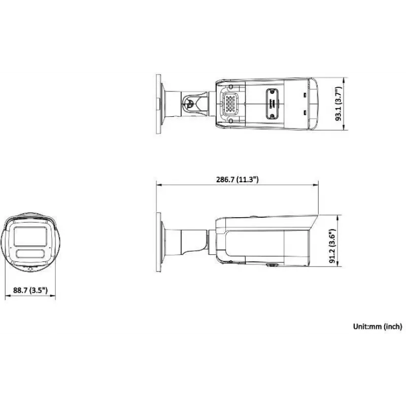 Câmara IP Bullet Hikvision DS-2CD2T86G2H-IS2U/SL(2.8mm) 8MP com AcuSense, luz de flash e alarme sonoro