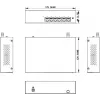 Switch PoE+ não gerido Hikvision DS-XS06-P(O-STD) 6 portas (4 portas PoE, 2 uplink Gigabit, orçamento 60W, calha DIN)