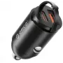 ORICO Carregador de carro de porta dupla 60W com USB-C 30W PD e USB-A 30W QC 3.0 - preto