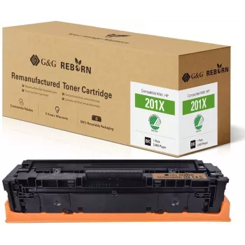 G&G GG-PH201XQNEFBK Tinteiro de toner compatível Preto (HP 201X / CF400X) - 2800 páginas