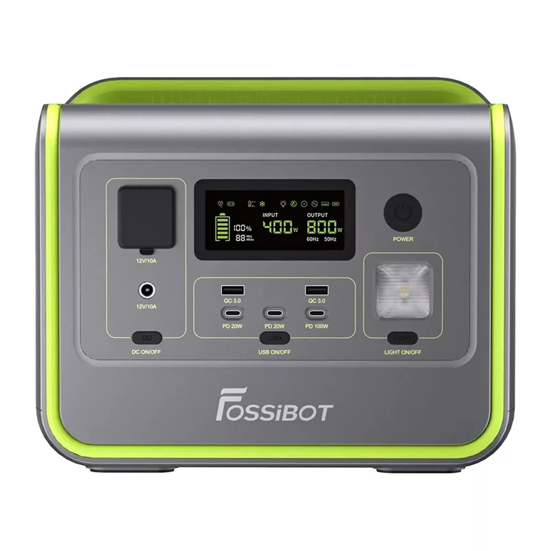 FOSSIBOT F800 800W Estação de energia portátil (Verde)