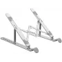 Suporte para portátil ORICO em liga de alumínio PFB-A2-SV-BP - prateado, altura e inclinação ajustáveis, dobrável, ergonómico, compatível com portáteis de 11-17 polegadas