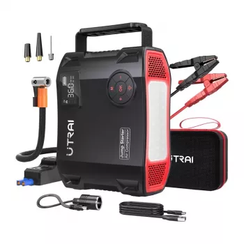 UTRAI JS5 Arrancador com compressor 2000A pico 16000mAh 150 PSI