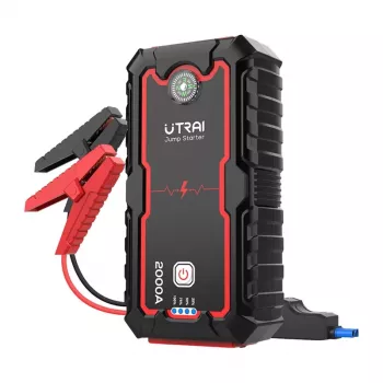 UTRAI JS One Arrancador de carro 1600A pico 16000mAh 12V com lanterna LED