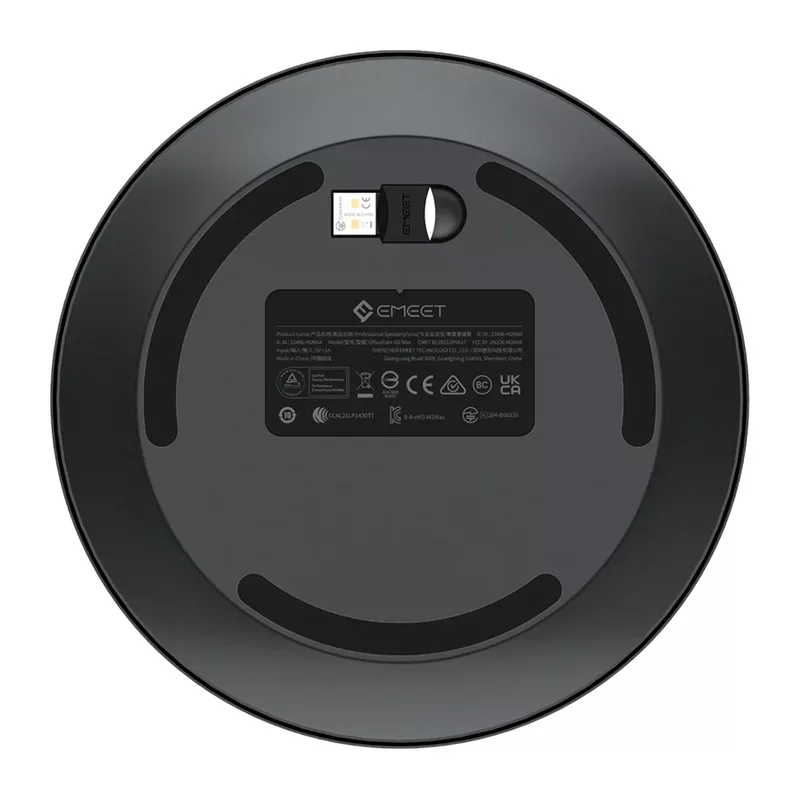 Altifalante de conferência EMEET OfficeCore M2 Max - matriz de 8 microfones, captação 360°, USB-C/Bluetooth 5.0, bateria de 24 h, ligação em cadeia