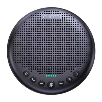 Sistema de conferência EMEET OfficeCore Luna Plus Kit - conjunto de dois altifalantes com ligação em cadeia, microfone omnidirecional 360°, USB-C e Bluetooth 5.0, redução de ruído, bateria de 15 h