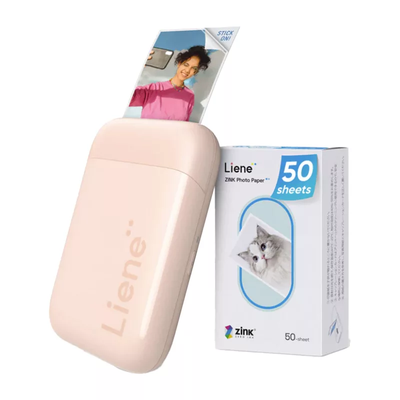 Impressora fotográfica portátil Liene Pearl 2x3 (rosa)