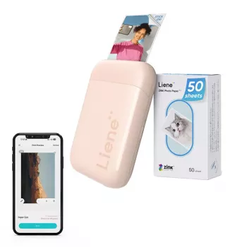 Impressora fotográfica portátil Liene Pearl 2x3 (rosa)