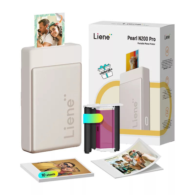 Impressora fotográfica portátil Liene Pearl N200 Pro 2x3 (dourado)