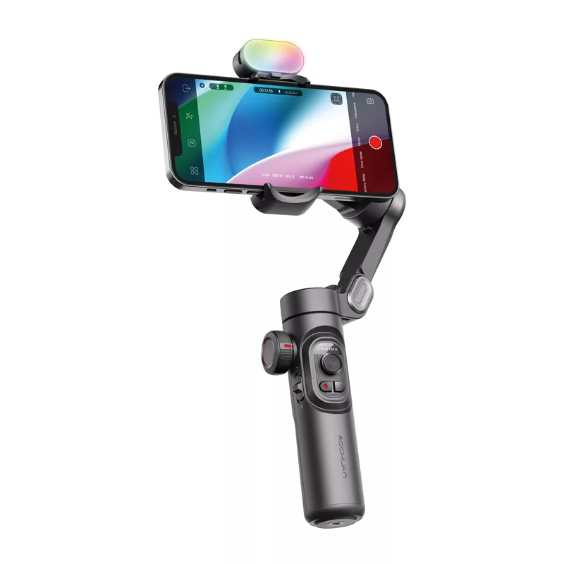 AOCHUAN XE Gimbal com iluminação RGB (preto)