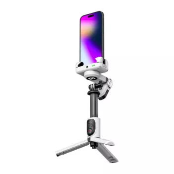 AOCHUAN M1 Pro Gimbal com iluminação RGB (branco)