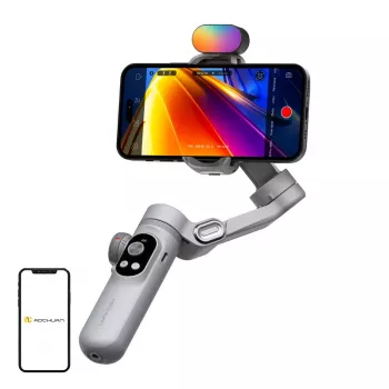 AOCHUAN X Pro Gimbal com iluminação RGB (cinzento)