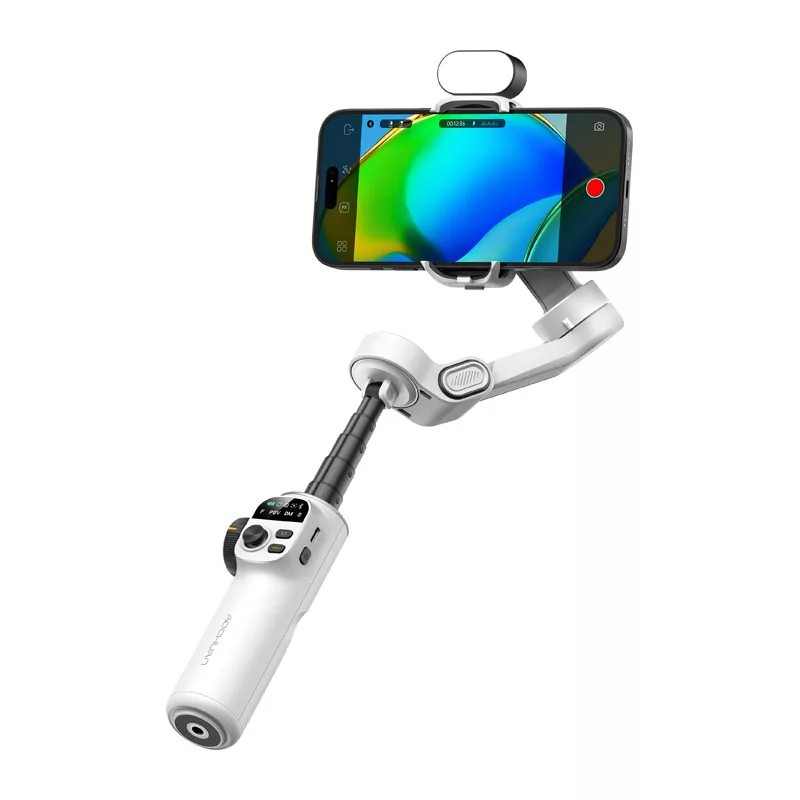 Gimbal AOCHUAN X2 com iluminação RGB (branco)