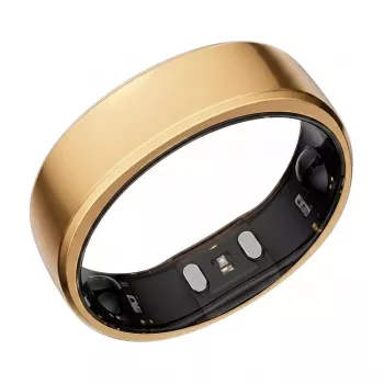 RingConn Gen2 Smart Ring – Rose Gold – tamanho 9 – monitorização de sono e saúde – SpO2/frequência cardíaca/estresse – 10-12 dias de autonomia – preto/dourado (RCA-01-RG-9)