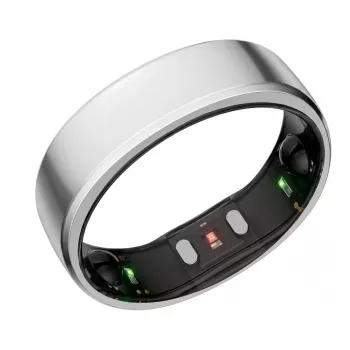 RingConn Smart Ring Gen2 para homem e mulher - wearable de monitorização de sono e fitness - frequência cardíaca - Future Silver tamanho 10