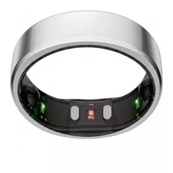 RingConn Smart Ring Gen2 para homem e mulher - wearable de monitorização de sono e fitness - frequência cardíaca - Future Silver tamanho 12