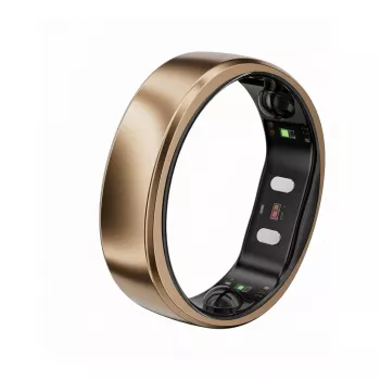 RingConn Smart Ring Gen2 Air para homem e mulher – wearable de monitorização de sono e fitness – frequência cardíaca – Dune Gold tamanho 10