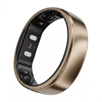 RingConn Smart Ring Gen2 Air para homem e mulher - wearable de monitorização de sono e fitness - frequência cardíaca - Dune Gold tamanho 12