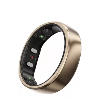 RingConn Smart Ring Gen2 Air para homem e mulher – wearable de monitorização do sono e fitness – frequência cardíaca – Dune Gold tamanho 13