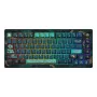 AKKO MOD007V3 HE Teclado mecânico com fios 75% com interruptores de efeito Hall, caixa de alumínio CNC, teclas PBT ASA, RGB, preto