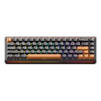 AKKO RAY68-HE Castanho Teclado mecânico gaming 68 teclas trimodo sem fios