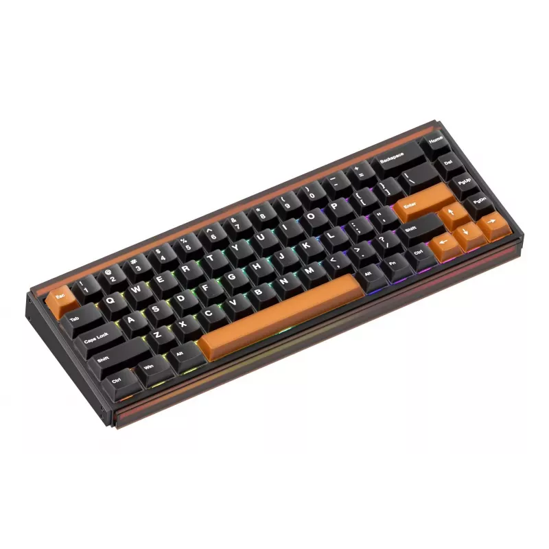 AKKO RAY68-HE Castanho Teclado mecânico gaming 68 teclas trimodo sem fios