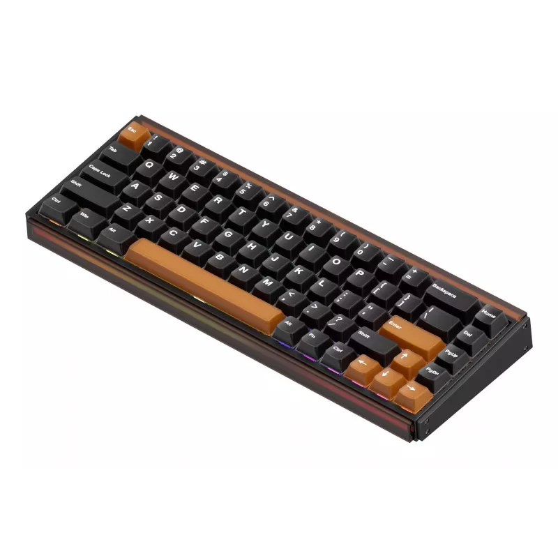 AKKO RAY68-HE Castanho Teclado mecânico gaming 68 teclas trimodo sem fios