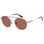 Óculos de sol retangulares unissexo LEVI'S LV-1013-S-010 - armação preta lentes cinzentas 54mm