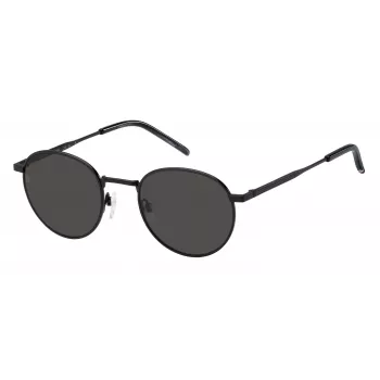 TOMMY HILFIGER TH-1973-S-003 Óculos de sol homem retangulares - Armação preta lentes cinzentas 50/22/145 mm