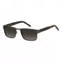 Tommy Hilfiger Homem TH-1974-S-SVK Óculos de sol retangulares Preto/Cinzento 57 mm