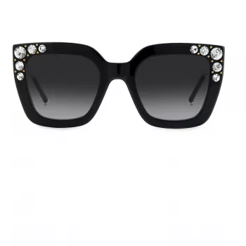 CAROLINA HERRERA HER0130S807 Óculos de sol mulher borboleta Preto Brilhante Cinzento 52 mm