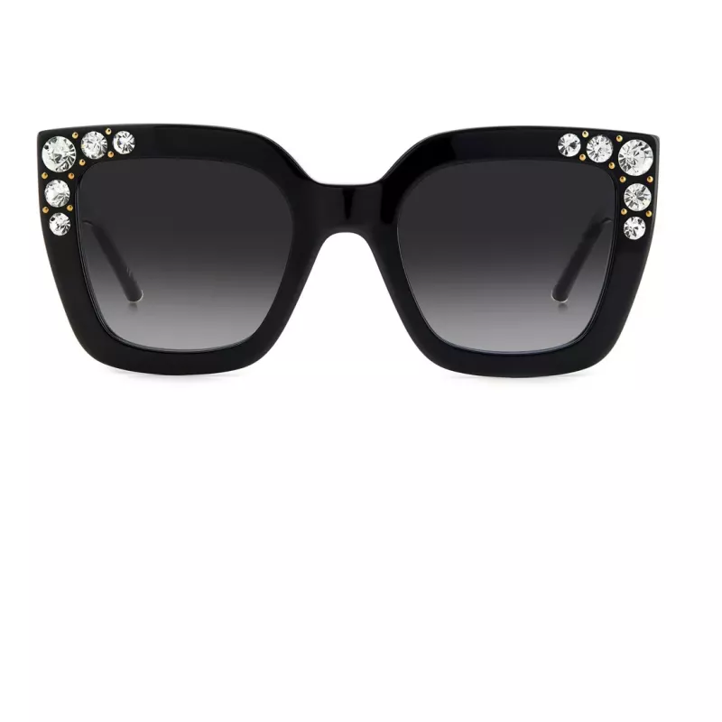 CAROLINA HERRERA HER0130S807 Óculos de sol mulher borboleta Preto Brilhante Cinzento 52 mm
