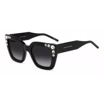 CAROLINA HERRERA HER0130S807 Óculos de sol mulher borboleta Preto Brilhante Cinzento 52 mm