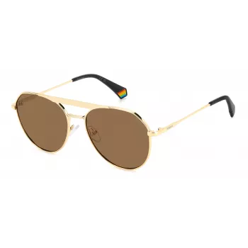 Óculos de sol POLAROID PLD6211SXJ5G unissexo - armação preta, lentes cinzentas polarizadas, 57 mm