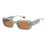 Óculos de sol Polaroid PLD6208SX1ED para mulher formato olho de gato - armação preta, lentes cinzentas polarizadas - 52 mm