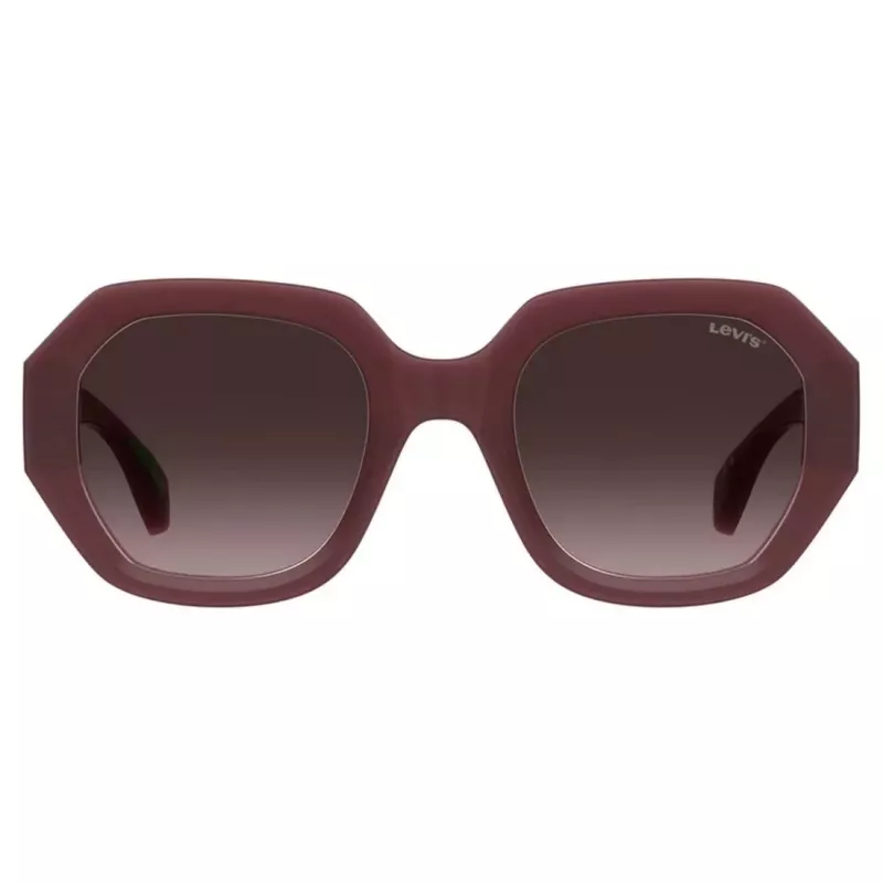 Óculos de sol LEVI'S LV-1066-S-LHF para mulher retangulares Havana castanho degradê 51 mm
