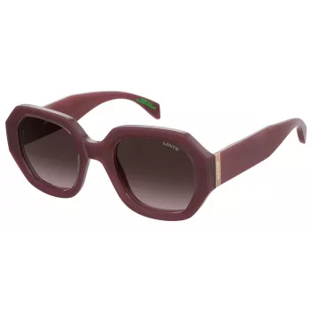 Óculos de sol LEVI'S LV-1066-S-LHF para mulher retangulares Havana castanho degradê 51 mm