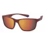 Óculos de sol retangulares polarizados de homem POLAROID PLD2153S0Z3 - armação preta mate, lentes cinzentas, 58 mm