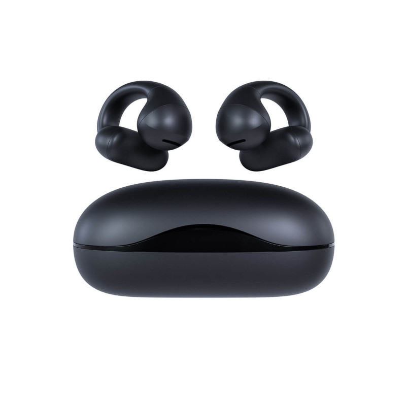 Auscultadores sem fios open-ear com clipe Happy Plugs Clip (preto)