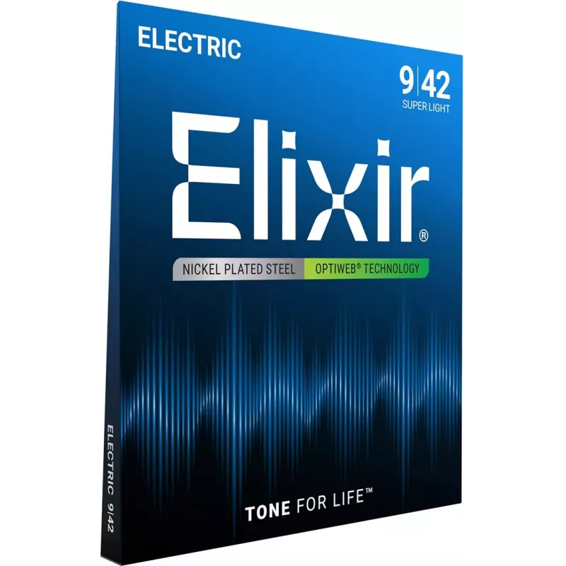 Cordas para guitarra elétrica Elixir 12000 Super Light (9-42) PW